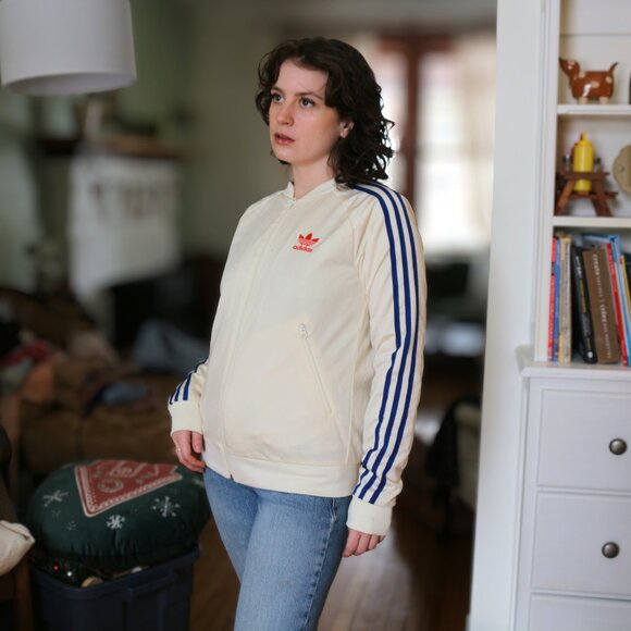 Adidas Rare Moth Print Zip-Up Sports Jacket Windbreaker - Size Small - Picture 3 of 3